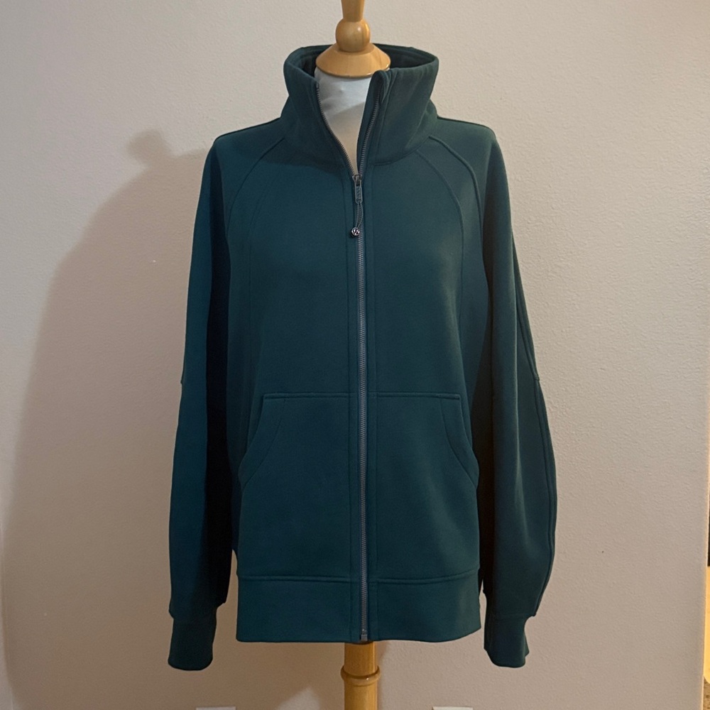 Lululemon Scuba Oversized Funnel Neck Full Zip M/L Storm Teal - Picture 2 of 4